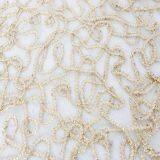 African Embroidery Gold Mesh Lace New Sequin Fabric thumbnail-2