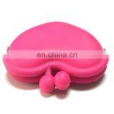 Mini Heart Shape Key Coin Holder Wallet Women Clutch Promotion Silicone Coin Purse thumbnail-7