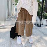 Winter Corduroy Trousers Girls Loose Pants Kids Wide Corduroy Leg Pant for Wholesale thumbnail-1