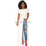 2020 Women Sexy Bodycon High Split Zipper Solid Color Sexy Dress thumbnail-4