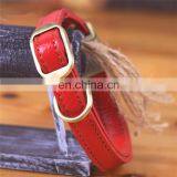 Custom Strong Metal Buckle Luxury Real Leather Dog Collar thumbnail-6