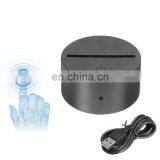 Wholesale ABS 7 Color Changing Touch Control 3D LED Lamp Base For Acrylic Plate thumbnail-2