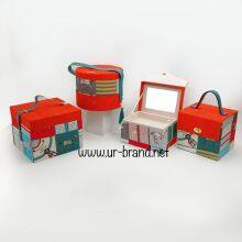 Creative gift box candy box wedding double deck companion gift box portable box suitcase suitcase set with handle