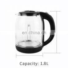 2020 NEW 360 Degree Glass Electric Water Kettle Led Light 304 S/Steel Heater 1500W 1.8L thumbnail-3