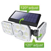54/138 LEDs Outdoor Solar Wall Lamp Powered Sunlight 3 Heads Remote Control Waterproof LED Lamp For Garden Courtyard Street Lamp thumbnail-2