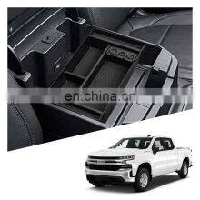 Interior Accessories Parts Silicone Armrest Rest Storage Box Center Control Console Organizer Tray For Chevrolet Silverado 1500