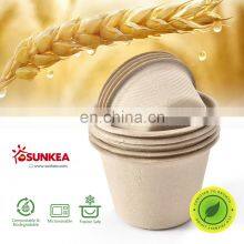 Sunkea 100% Biodegradable Food Packaging Wheat Straw Pulp Bowl Disposable Paper Eco-friendly Customized thumbnail-4