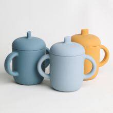 Weiqi Manufacturer Baby Sippy Cup Silicone Kids Feeding Cup With Lid thumbnail-2