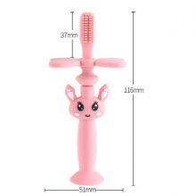 Food Grade Silicon Toothbrush Rabbit Shaped Baby Toothbrush thumbnail-3
