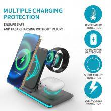 Fast 3 in 1 Wireless Charger Stand Dock Foldable Magnetic Quick 23W Support OEM thumbnail-2
