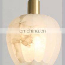 Villa Round Living Room Decoration Hanging Fancy Pendant Light Led Alabaster Chandelier thumbnail-5