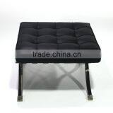 Stainless Steel X Frame Barcelona Ottoman thumbnail-2