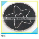 Iron on Decals Hotfix Black Horse Hair Mix Rhinestone Oval Patch 12x15cm thumbnail-6