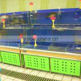 APEX Supermarket Aquarium 3 Layers With 1 Layer Seafood Case Glass Fish Tank