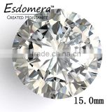 15.0mm Wholesale Esdomera White Color Moissanite Loose Stones Round Brilliant Cut EF Color