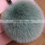 Fashion Trendy Women Girls 100% Real Fur Pom Pom Key Chains thumbnail-5