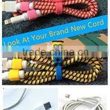 DIY Carton Spiral Protector USB Multi Charger Data USB Cable for IOS thumbnail-6