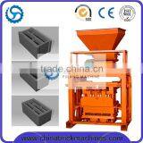 Concrete Block Making Machine With High Viberating Force /clay Fly Ash Bricks QT40-1