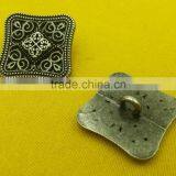 20mm Square Shape Fancy Metal Shank Button For Jacket --- MJ1420 thumbnail-2