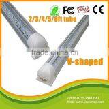 V-Shaped T8 Led Tube Lights 25W 4FT 1.2m Integrated Cooler Door Led Fluorescent Tubes Light
