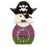 New Design Pirate Style Wooden Wall Clock for Home Deco Quality Choice