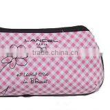 Canvas cosmetic bag/clutch bag /Pink bag factory