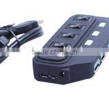 Computer Super Speed 4 Port USB 3.0 Hub With Power Cable USB Type A to Micro 3.0 B Cable thumbnail-6