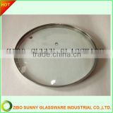 Round tempered glass pot cover