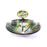 Basin Faucet With Round Glass Spout thumbnail-1