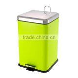 Square Shape Step Outdoor Dustbin With Foot Pedal