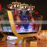 LED Charging LED Ice Bucket 6 Pack Boat Champagne Bucket Colorful Wine Wine Bucket Acrylic Beer Barrel