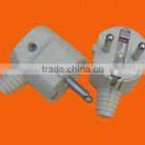 European Style Angle Shape 2 Pin Power Plug With Grounding (P7056)
