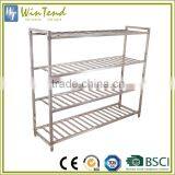 Drain vegetable and fruit display shelves customized stainless kitchen shelves