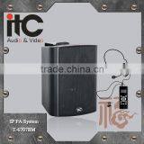ITC T-7707BM 20W 8ohm Internal TF Card Recording IP PoE Speaker With Wireless Mic thumbnail-1
