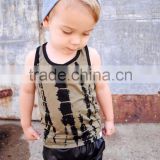 (CT205#GREY)OEM service baby wear boys outfit sets knitted comfortable t shirt and black leather short 2pc sets