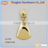 Hight quality factory price,fan-shaped metal zipper slider for garment accessories