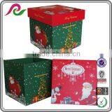 Folding Coated Paper Gift Box With Handle for Packing Christmas Gift thumbnail-1