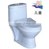 Ceramic material blue color washdown one piece Children toilet