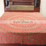 RT-638 Decorative Mandala Printed Tapestry Wall Throws Indian Decor Art Sanganeri Screen Print Bedspread Jaipur thumbnail-1