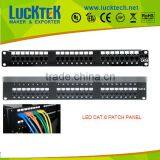 Lucktech Cat 6 LED Monitoring 24 Port and 48 Ports Patch Panel