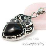 Agate Engraved 316l Stainless Steel Natural Stone Pendant