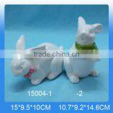 Hot Selling Ceramic Rabbit Craft,ceramic Rabbit Figurines for Home Decoration thumbnail-3
