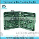 Durable 122cmadjustable Green Troop Plastic Folding Dining Table and Chair With Lock/high Quality Plastic Dining Table for Troop thumbnail-1