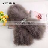 2016 new style real fox fur scarf/high fashion shiny style fur scarf for ladies KZ160083                        
                                                Quality Choice