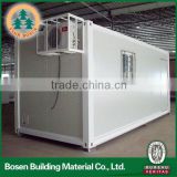 flat top prefabricated container house with metal decorative wall panels