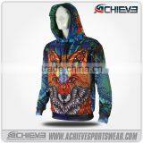 OEM Fashion Design Sublimation Printed Hoody Hoodie thumbnail-3