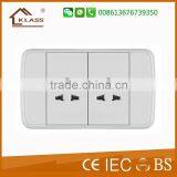 PC Material White Color 3 Gang 1 Way Electric Wall Power Switch thumbnail-6