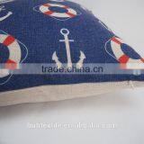 Square Car Throw Pillows Home Decorative Pillow Covers Plain Linen/ Cotton Anchor thumbnail-6