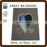 Wholesale White 4ply Heart Shapes Paper Frame Mat Board Storage thumbnail-4