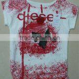 2014 Fashion Cotton Short Sleeve Girls T-shirt,girl Tops